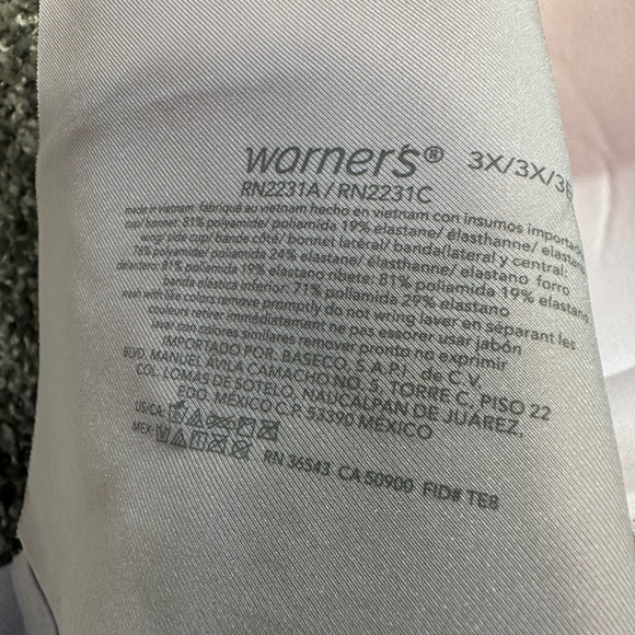 NWOT Warner's No Side Effects Underarm & Back-Smoothing T-Shirt Bra Size 3XL - Picture 5 of 7